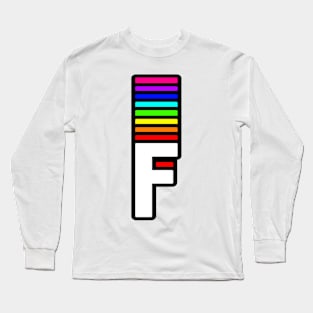 Rainbow Letter, F Long Sleeve T-Shirt